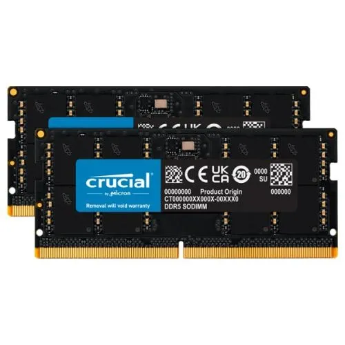 Crucial 32GB Kit 16GBx2 DDR5 5200 SODIMM Memory Dealers in Hyderabad, Telangana, Ameerpet