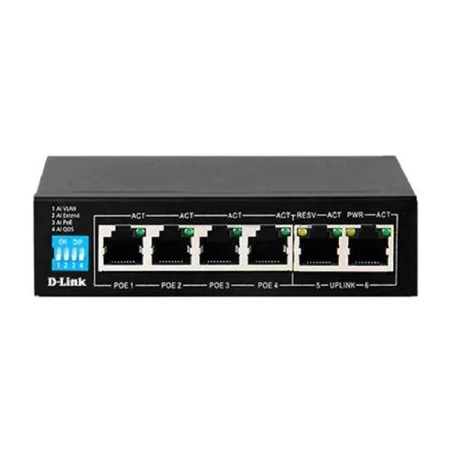D Link DES F1006P E 4 Port Unmanaged PoE Switch Dealers in Hyderabad, Telangana, Ameerpet