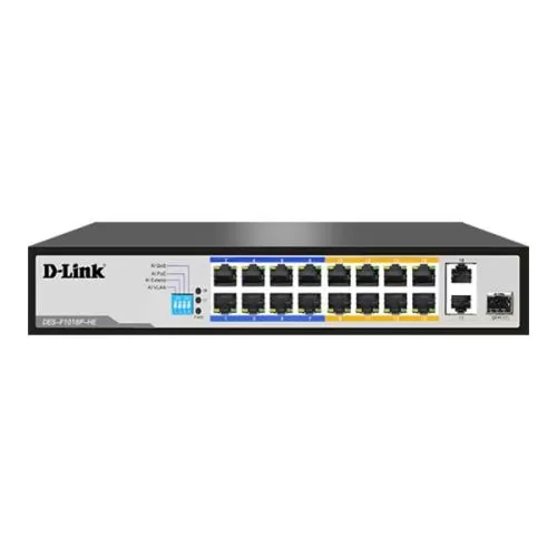 D link DES F1016P HE Unmanaged PoE switch Dealers in Hyderabad, Telangana, Ameerpet