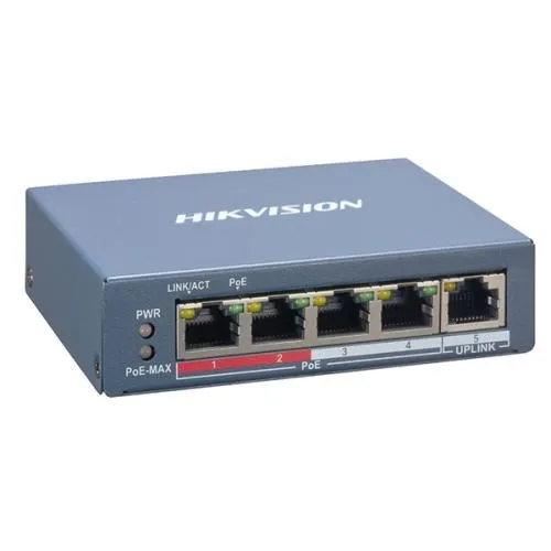 Hikvision DS 3E1105P EI V2 4 Port Smart PoE Switch Dealers in Hyderabad, Telangana, Ameerpet
