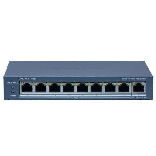 Hikvision DS 3E1309P EI B 8 Port Fast Smart PoE Switch Dealers in Hyderabad, Telangana, Ameerpet