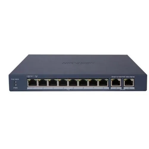 Hikvision DS 3E1310P EI B 8 Port Fast Smart PoE Switch Dealers in Hyderabad, Telangana, Ameerpet